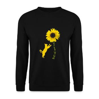 Best Cat Mom Ever - Unisex Sweatshirt - black - Front - Alina (178cm) & Michal (187cm)