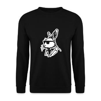Rabbit Rabbit - Unisex Sweatshirt - black - Front - Alina (178cm) & Michal (187cm)