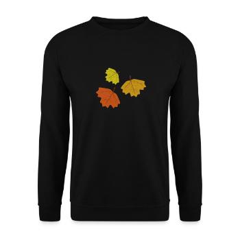 fall leaves - Unisex Sweatshirt - black - Front - Alina (178cm) & Michal (187cm)