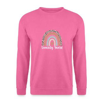 Agent de sécurité Rainbow Leopard Drôle Sécurité - Sweat-shirt Unisexe - rose - Devant