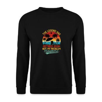 La légende a pris sa retraite 2024 n’est plus mon problème - Sweat-shirt Unisexe - noir - Devant - Alina (178cm) & Michal (187cm)