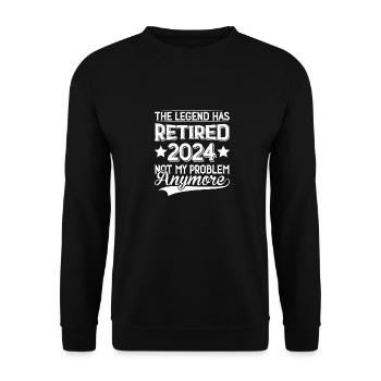 La légende a pris sa retraite 2024 n’est plus mon problème - Sweat-shirt Unisexe - noir - Devant - Alina (178cm) & Michal (187cm)