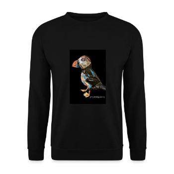 Macareux moine drôle oiseau mignon - Sweat-shirt Unisexe - noir - Devant - Alina (178cm) & Michal (187cm)