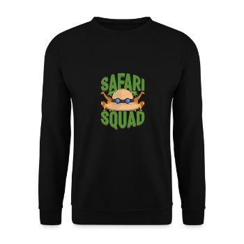 Safari Squad Africa Safari Holiday - Unisex Sweatshirt - black - Front - Alina (178cm) & Michal (187cm)