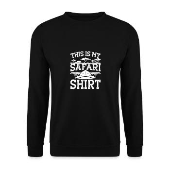 Safari Afrika Safari Urlaubsgeschenk - Unisex Pullover - Schwarz - Vorne - Alina (178cm) & Michal (187cm)