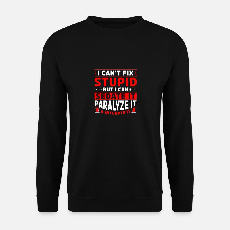 Krankenwagen Ambulanz Sanitäter Outfit - Unisex Pullover - Schwarz