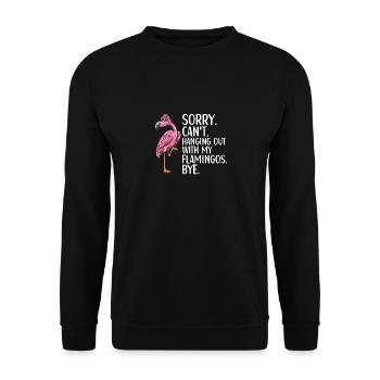 Flamingo Bird Flamingo Costume Enfants - Sweat-shirt Unisexe - noir - Devant - Alina (178cm) & Michal (187cm)