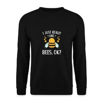 Costume d’abeille Enfants Honey Bee Drôle - Sweat-shirt Unisexe - noir - Devant - Alina (178cm) & Michal (187cm)