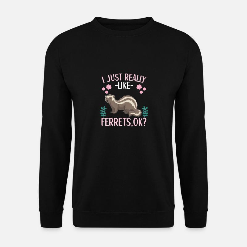 Frettchen Marder Frettchenbesitzer - Unisex Pullover - Schwarz