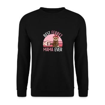 Tenue de furet Amoureux du furet - Sweat-shirt Unisexe - noir - Devant - Alina (178cm) & Michal (187cm)