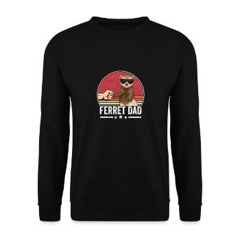Tenue de furet Amoureux du furet - Sweat-shirt Unisexe - noir - Devant - Alina (178cm) & Michal (187cm)