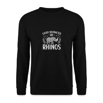 Nashorn Outfit für Nashorn Liebhaber - Unisex Pullover - Schwarz - Vorne - Alina (178cm) & Michal (187cm)