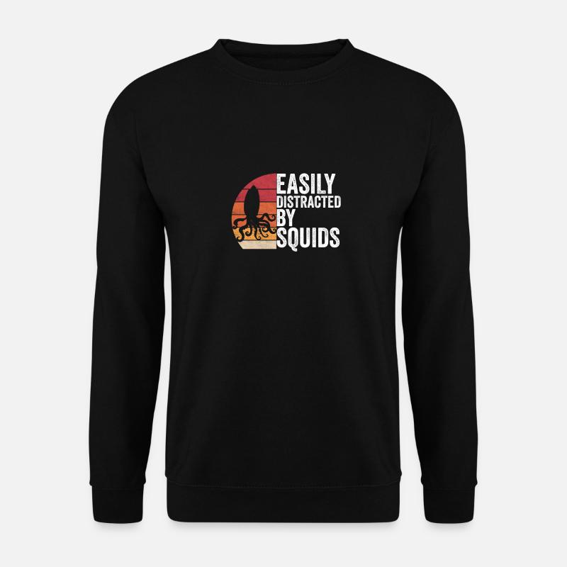 Squid Giant squid Seafood - Unisex Sweatshirt - black