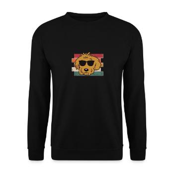Goldendoodle Doodle Outfit Doodle Papa - Unisex Pullover - Schwarz - Vorne - Alina (178cm) & Michal (187cm)