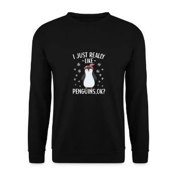 Tenue de pingouin pour les amateurs de pingouins - Sweat-shirt Unisexe - noir - Devant - Alina (178cm) & Michal (187cm)