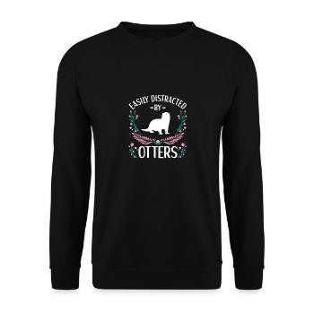 Tenue de loutre Amoureux de la loutre de mer - Sweat-shirt Unisexe - noir - Devant - Alina (178cm) & Michal (187cm)