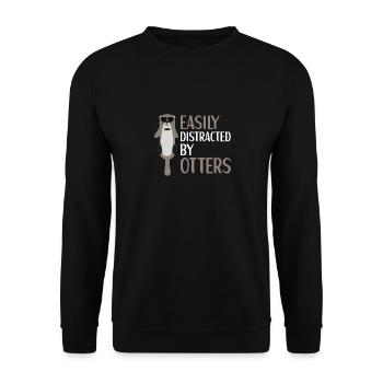 Tenue de loutre Amoureux de la loutre de mer - Sweat-shirt Unisexe - noir - Devant - Alina (178cm) & Michal (187cm)