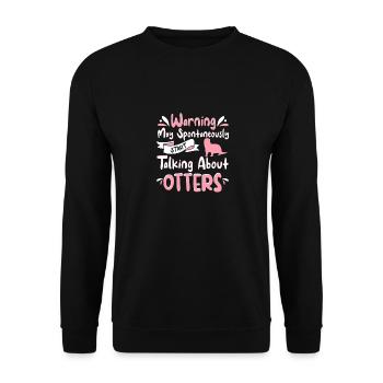 Otter Outfit Sea Otter Lovers - Unisex Sweatshirt - black - Front - Alina (178cm) & Michal (187cm)