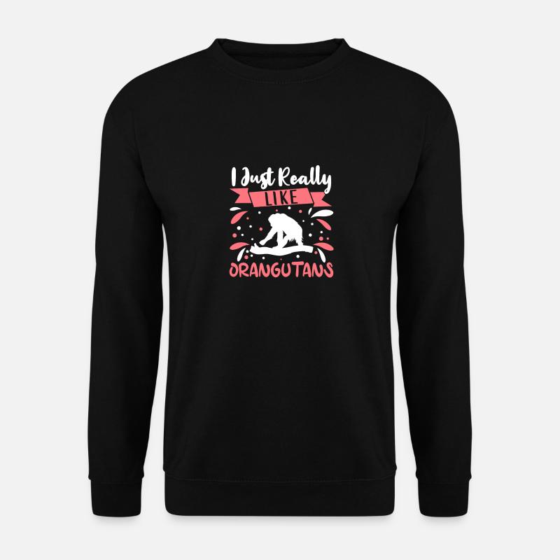 Orangutan Outfit Affen Liebhaber - Unisex Pullover - Schwarz