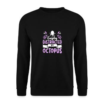 Octopus Outfit Octopus Octopus - Unisex Sweatshirt - black - Front - Alina (178cm) & Michal (187cm)