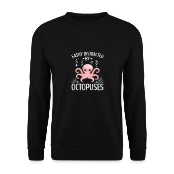 Octopus Outfit Octopus Octopus - Sweat-shirt Unisexe - noir - Devant - Alina (178cm) & Michal (187cm)