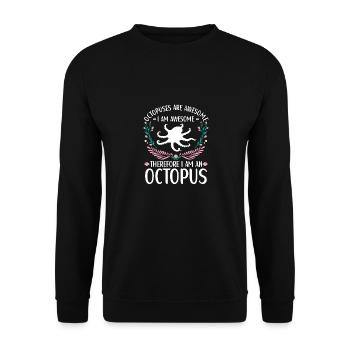 Octopus Outfit Octopus Octopus - Unisex Sweatshirt - black - Front - Alina (178cm) & Michal (187cm)
