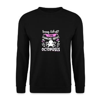 Octopus Outfit Octopus Octopus - Unisex Sweatshirt - black - Front - Alina (178cm) & Michal (187cm)