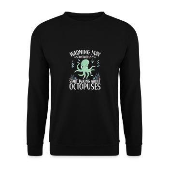 Octopus Outfit Octopus Octopus - Unisex Sweatshirt - black - Front - Alina (178cm) & Michal (187cm)
