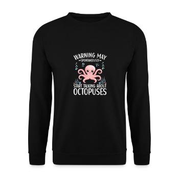 Octopus Outfit Octopus Octopus - Sweat-shirt Unisexe - noir - Devant - Alina (178cm) & Michal (187cm)