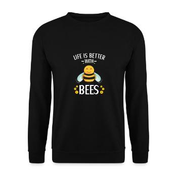 Accessoires pour amoureux des abeilles Cadeau d’apiculteur - Sweat-shirt Unisexe - noir - Devant - Alina (178cm) & Michal (187cm)