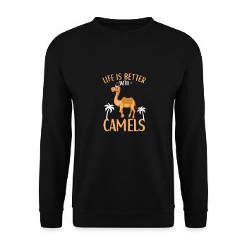 Accessoires pour animaux de chameau pour amoureux du chameau - Sweat-shirt Unisexe - noir - Devant - Alina (178cm) & Michal (187cm)