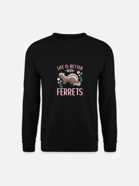Ropa de hurón para los amantes del hurón Regalo - Sudadera unisex - negro