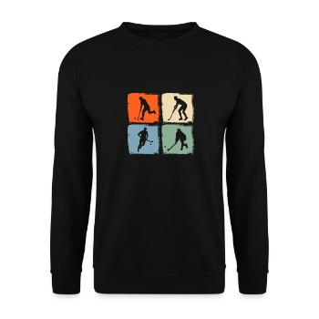 Joueurs de hockey sur gazon Hockey sur gazon - Sweat-shirt Unisexe - noir - Devant - Alina (178cm) & Michal (187cm)