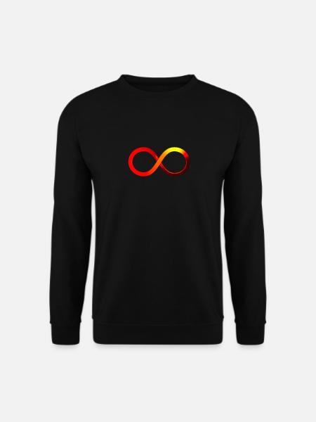 Unendlich Unendlichkeit Symbol rot orange gelb - Unisex Pullover - Schwarz