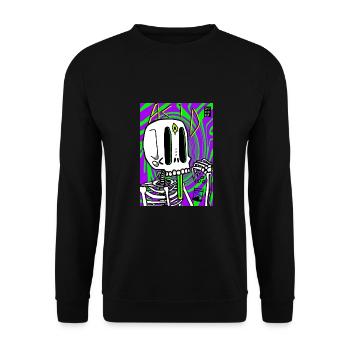 SKELETON Etmsun - Unisex Sweatshirt - black - Front - Alina (178cm) & Michal (187cm)