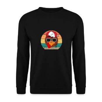 Truthahn - Unisex Pullover - Schwarz - Vorne - Alina (178cm) & Michal (187cm)