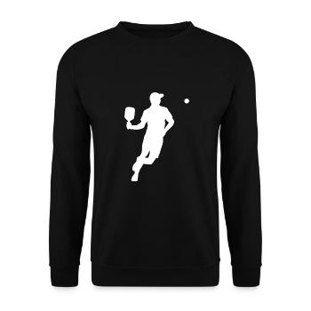 Pickleball Spieler - Unisex Pullover - Schwarz - Vorne - Alina (178cm) & Michal (187cm)