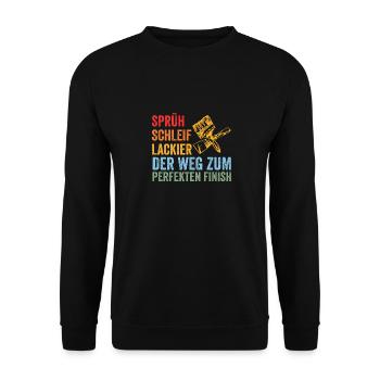 Car Painter Vehicle Painter Painter - Unisex Sweatshirt - black - Front - Alina (178cm) & Michal (187cm)