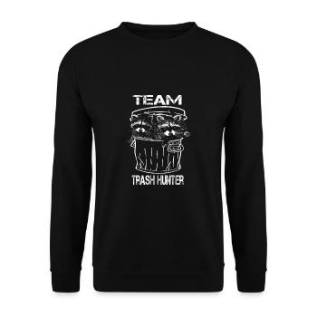 Chasseur de déchets en équipe - Sweat-shirt Unisexe - noir - Devant - Alina (178cm) & Michal (187cm)