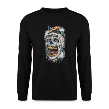 Doin Fine - Unisex Sweatshirt - black - Front - Alina (178cm) & Michal (187cm)