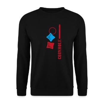 Cornhole Board - Unisex Pullover - Schwarz - Vorne - Alina (178cm) & Michal (187cm)