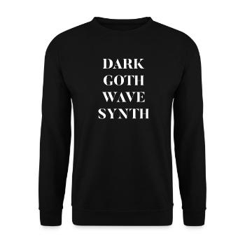 Synthé dark goth wave - Sweat-shirt Unisexe - noir - Devant - Alina (178cm) & Michal (187cm)