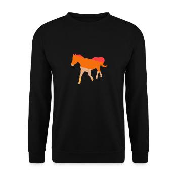 Monter à cheval - Sweat-shirt Unisexe - noir - Devant - Alina (178cm) & Michal (187cm)