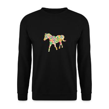 Monter à cheval - Sweat-shirt Unisexe - noir - Devant - Alina (178cm) & Michal (187cm)