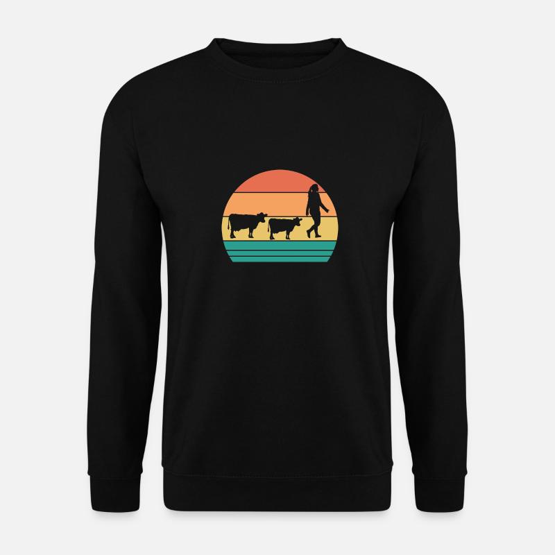 Cow Highland Cattle Cows - Unisex Sweatshirt - black
