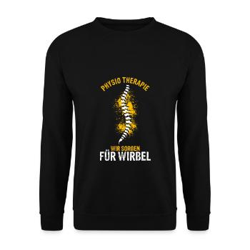Physiotherapeut Physio Spruch Therapeut Geschenk M - Unisex Pullover - Schwarz - Vorne - Alina (178cm) & Michal (187cm)