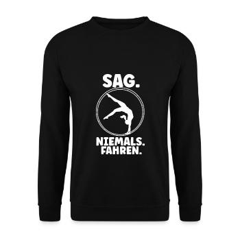 Turnen Rhönrad Gymnsatik Turntrainer Sportverein T - Unisex Pullover - Schwarz - Vorne - Alina (178cm) & Michal (187cm)