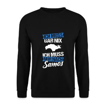 I don't have to do anything, I just have to go to Samos sun url - Unisex Sweatshirt - black - Front - Alina (178cm) & Michal (187cm)