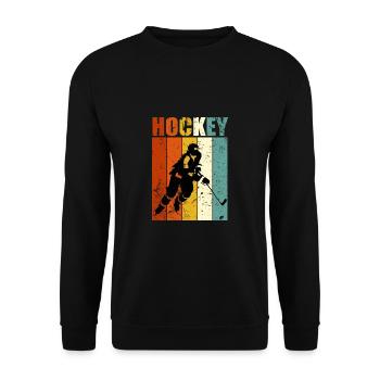 Hockey Eishockey - Unisex Pullover - Schwarz - Vorne - Alina (178cm) & Michal (187cm)