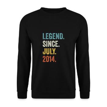 Légende depuis juillet 2014 8ème anniversaire - Sweat-shirt Unisexe - noir - Devant - Alina (178cm) & Michal (187cm)